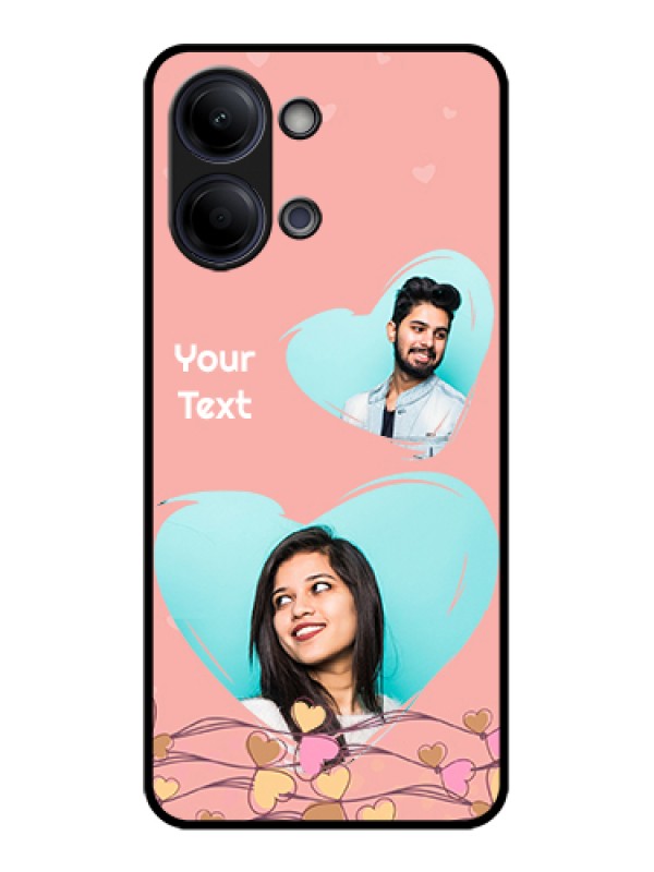 Custom Vivo Y05 4G Custom Glass Phone Case - Love Doodle Design