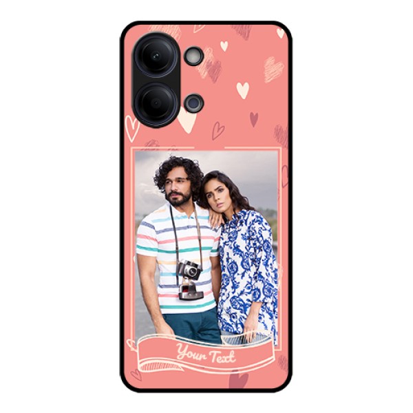 Vivo Y05 4G Custom Glass Phone Case - Love Doodle Art Design