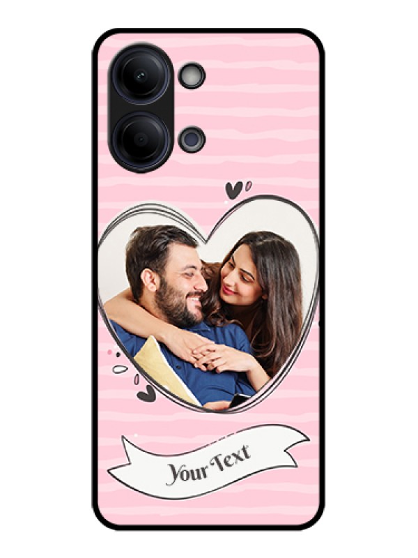 Custom Vivo Y05 4G Custom Glass Phone Case - Vintage Heart Design