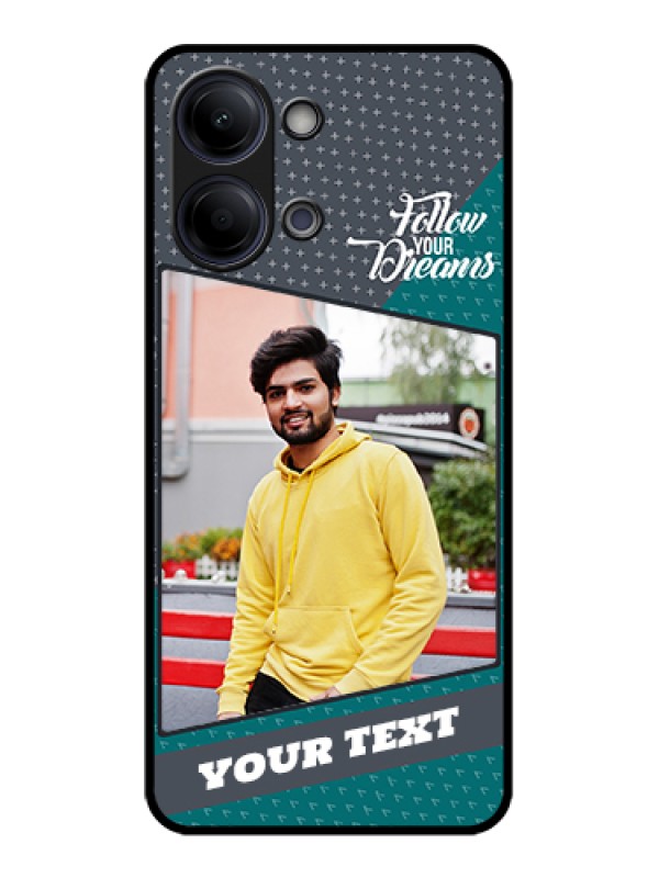 Custom Vivo Y05 4G Custom Glass Phone Case - Background Pattern Design With Quote