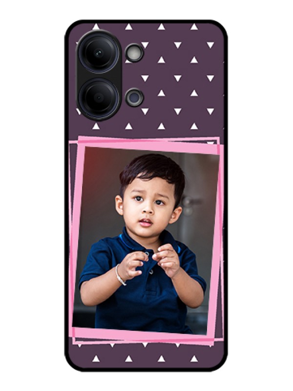 Custom Vivo Y05 4G Custom Glass Phone Case - Triangle Pattern Dotted Design