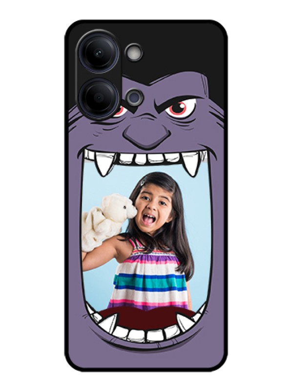 Custom Vivo Y05 4G Custom Glass Phone Case - Angry Monster Design