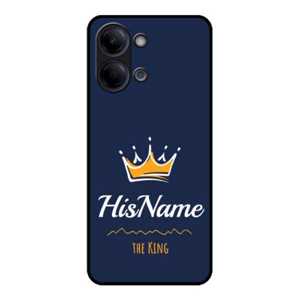 Vivo Y05 4G Custom Glass Phone Case - King With Name Design