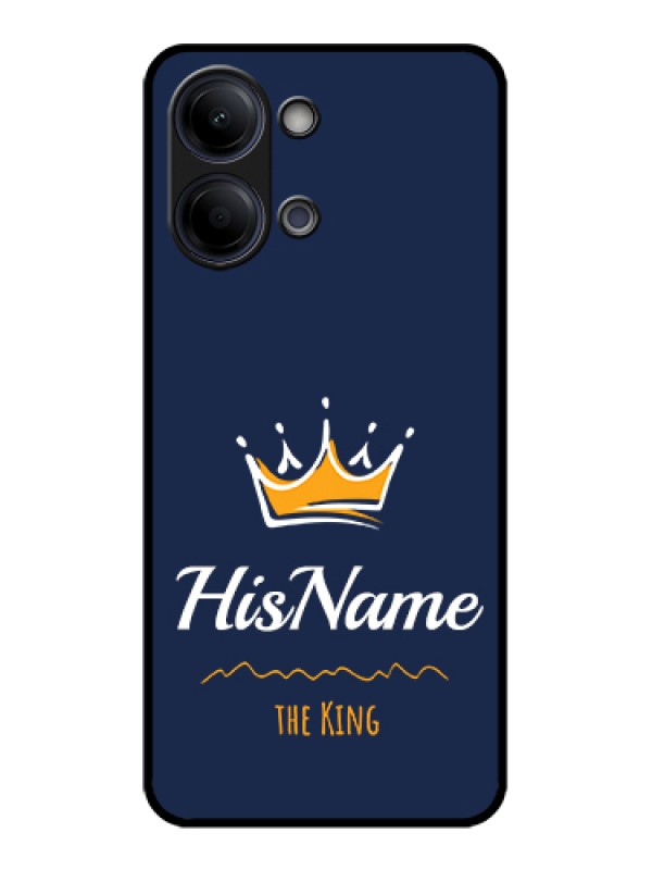 Custom Vivo Y05 4G Custom Glass Phone Case - King With Name Design