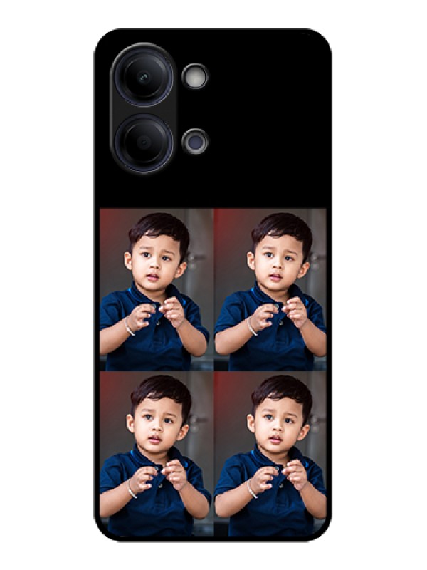 Custom Vivo Y05 4G Custom Glass Phone Case - 4 Image Holder Design