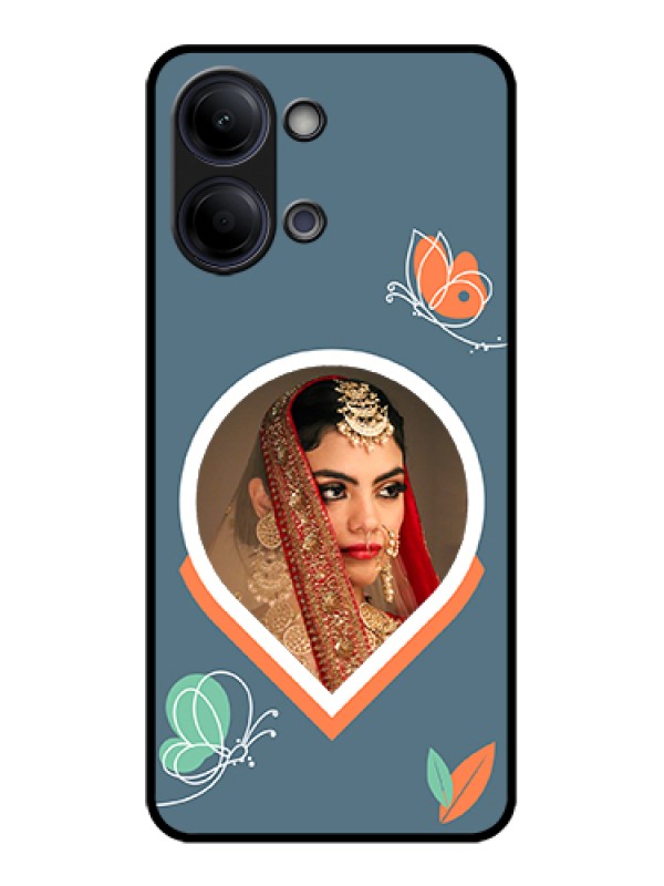 Custom Vivo Y05 4G Custom Glass Phone Case - Droplet Butterflies Design