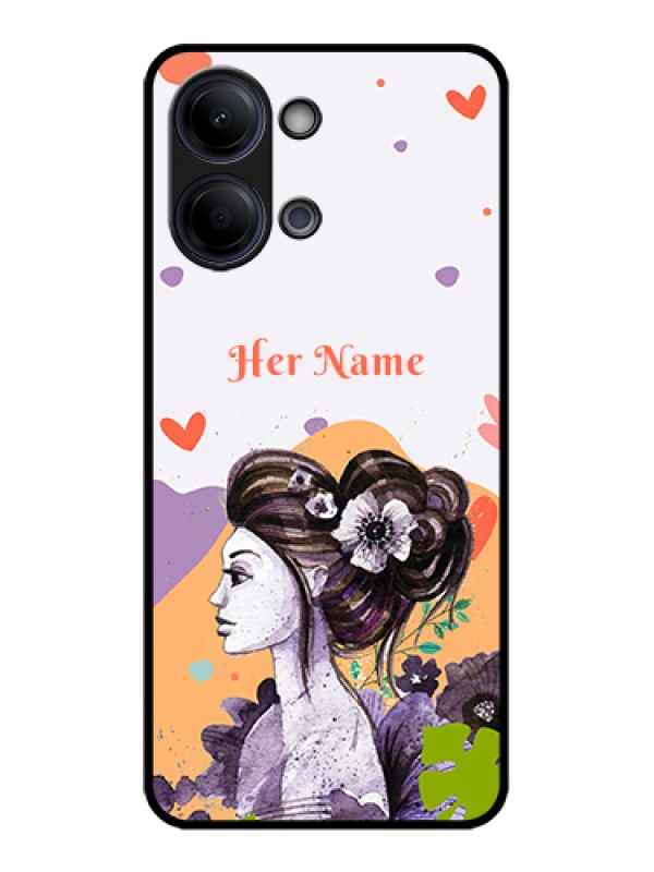 Custom Vivo Y05 4G Custom Glass Phone Case - Woman And Nature Design