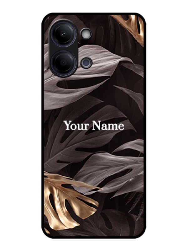 Custom Vivo Y05 4G Custom Glass Phone Case - Wild Leaves Digital Paint Design