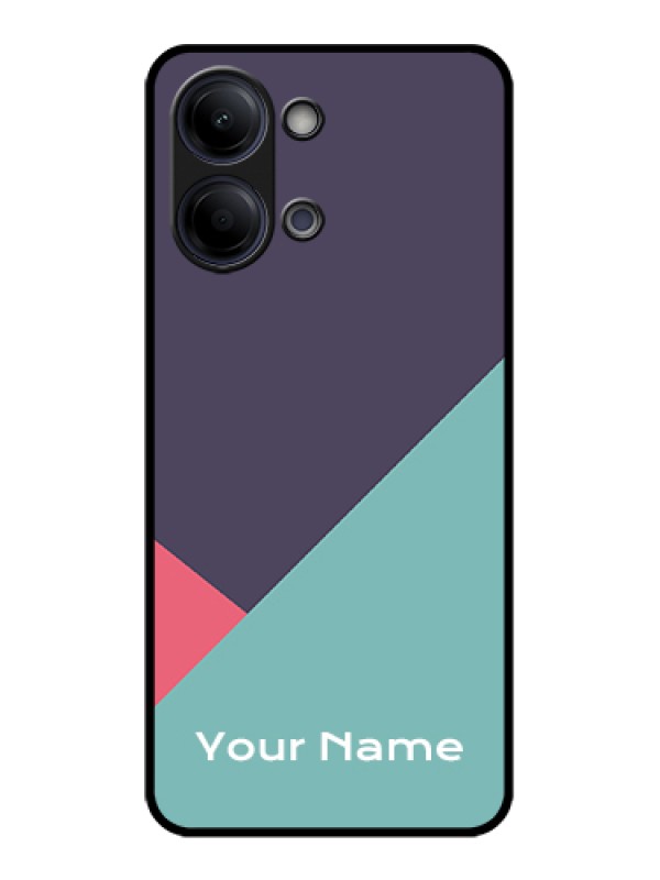 Custom Vivo Y05 4G Custom Glass Phone Case - Tri Color Abstract Design