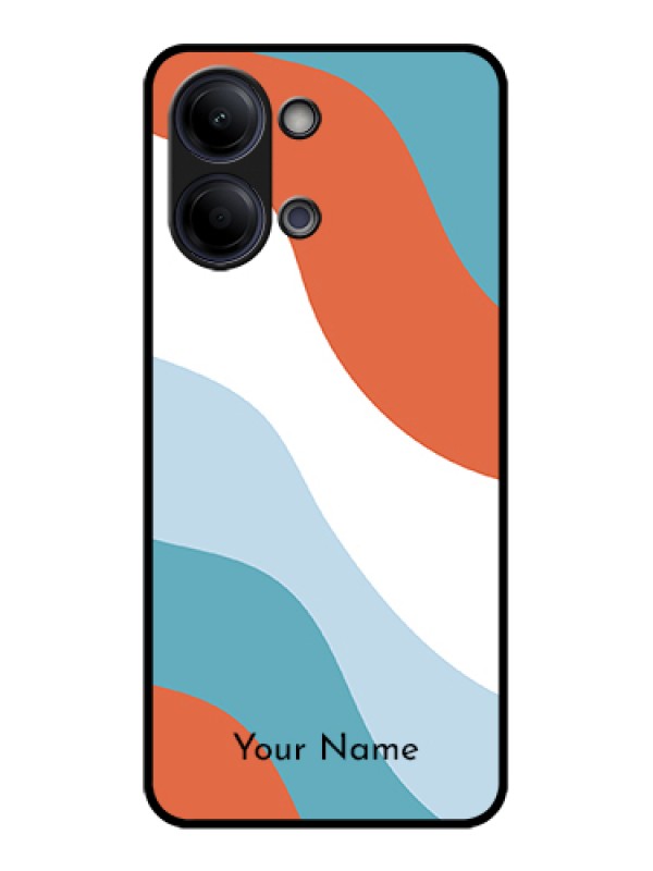 Custom Vivo Y05 4G Custom Glass Phone Case - Coloured Waves Design