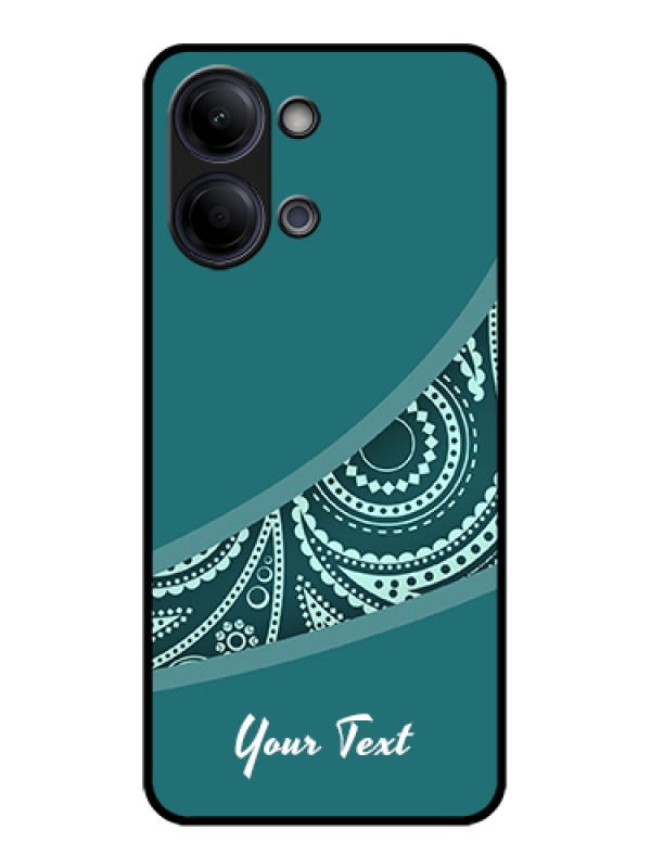 Custom Vivo Y05 4G Custom Glass Phone Case - Semi Visible Floral Design