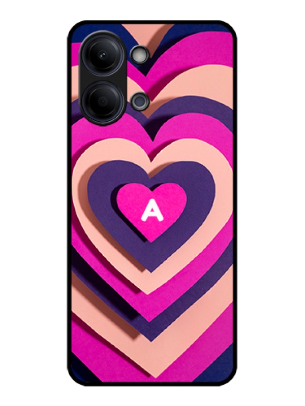 Custom Vivo Y05 4G Custom Glass Phone Case - Cute Heart Pattern Design
