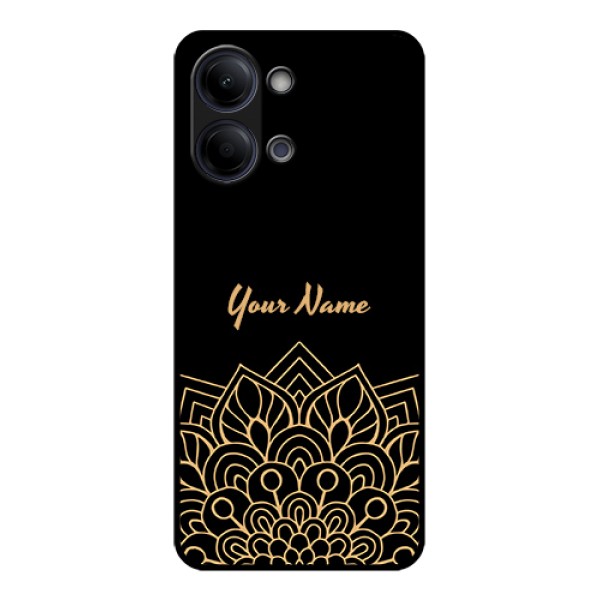 Vivo Y05 4G Custom Glass Phone Case - Golden Mandala Design