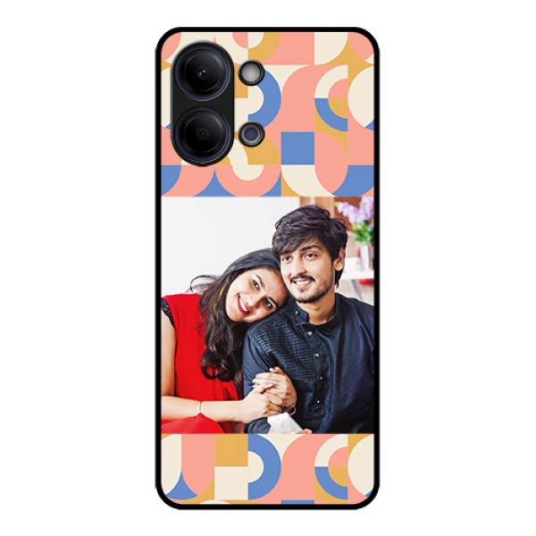 Vivo Y05 4G Custom Glass Phone Case - Semi - Circle Maze Pattern Design Vivo Y05 4G Custom Glass Phone Case - Semi - Circle Maze Pattern Design