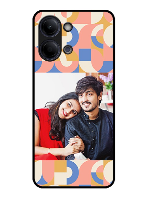 Custom Vivo Y05 4G Custom Glass Phone Case - Semi - Circle Maze Pattern Design