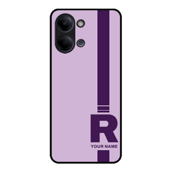 Vivo Y05 4G Custom Glass Phone Case - Simple Dual Tone Stripe With Name Design Vivo Y05 4G Custom Glass Phone Case - Simple Dual Tone Stripe With Name Design