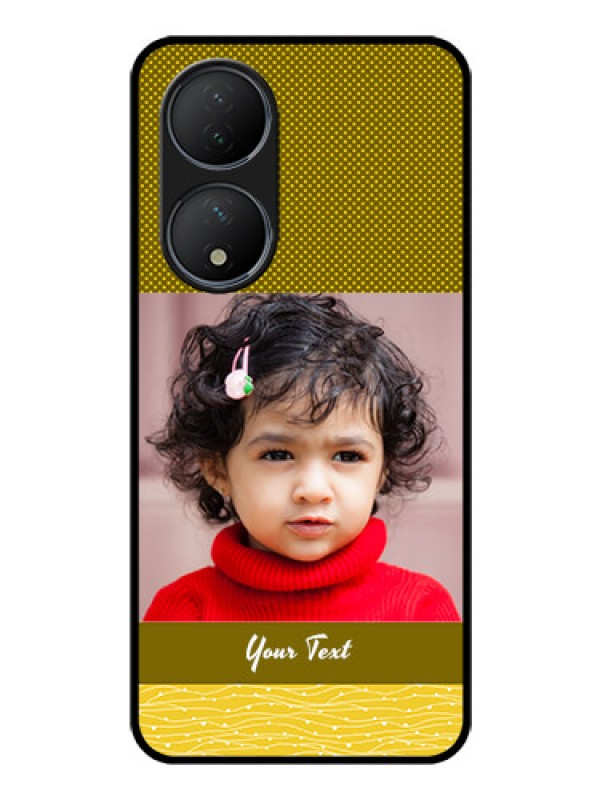 Custom Vivo Y100 Custom Glass Phone Case - Simple Green Color Design