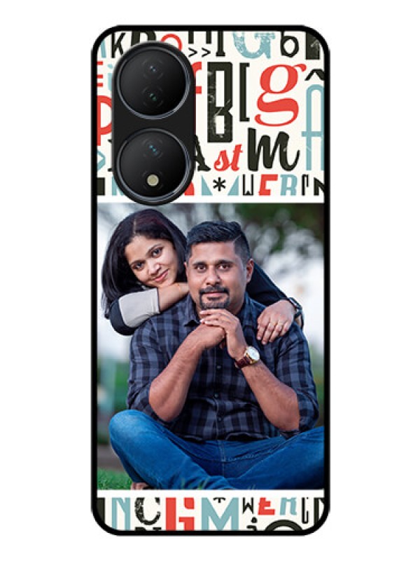 Custom Vivo Y100 Personalized Glass Phone Case - Alphabet Design