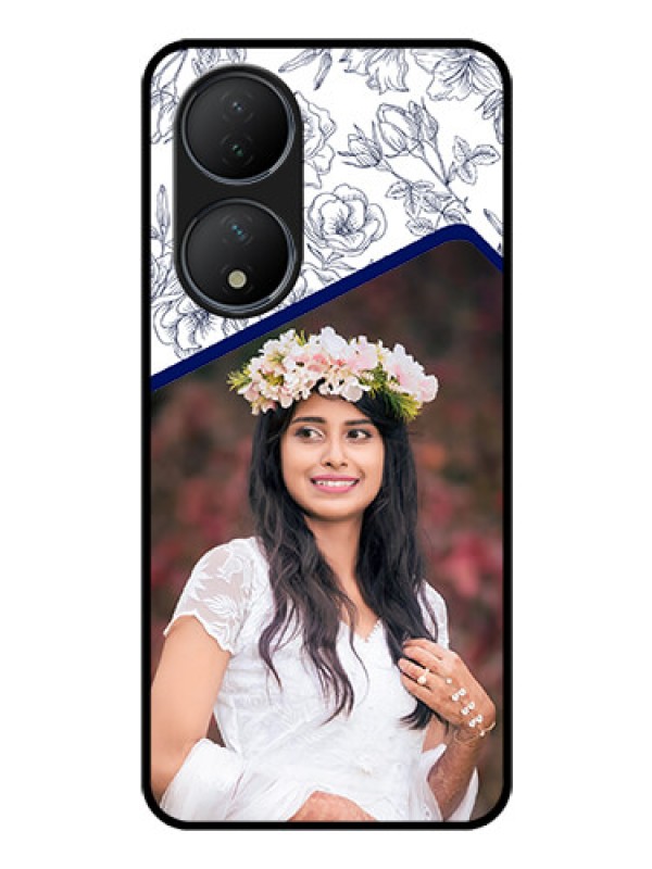 Custom Vivo Y100 Personalized Glass Phone Case - Premium Floral Design