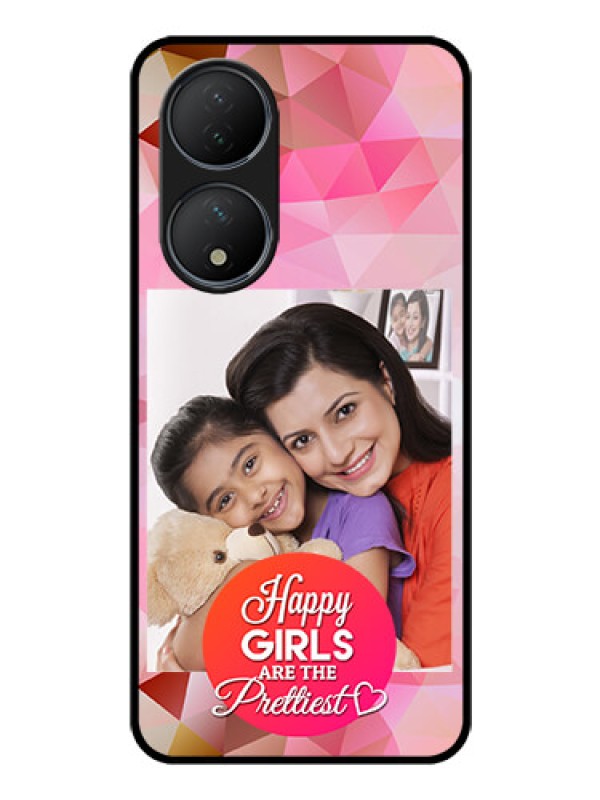 Custom Vivo Y100 Photo Printing on Glass Case - Abstract Triangle Design