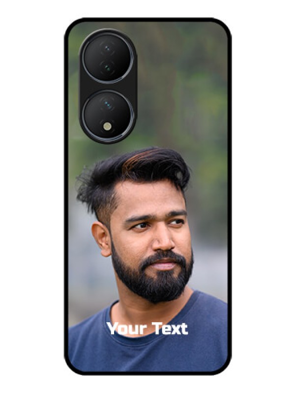 Custom Vivo Y100 Glass Mobile Cover: Photo with Text