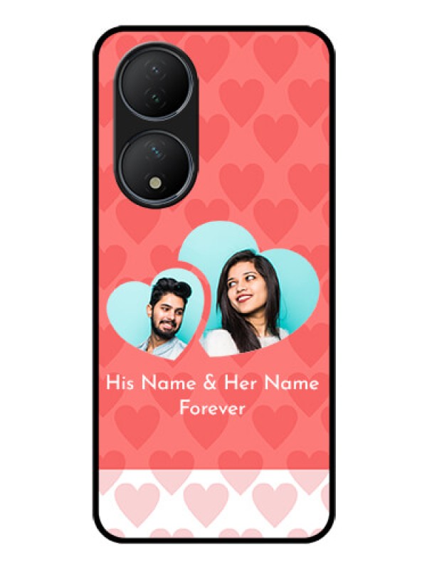 Custom Vivo Y100 A Personalized Glass Phone Case - Couple Pic Upload Design