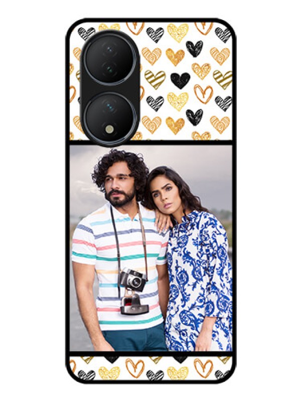 Custom Vivo Y100 A Photo Printing on Glass Case - Love Symbol Design