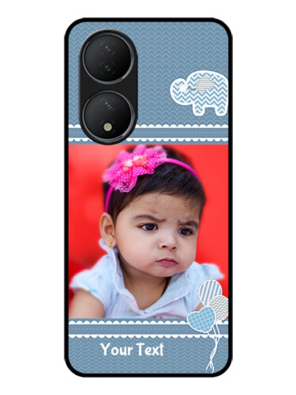 Custom Vivo Y100 A Photo Printing on Glass Case - with Kids Pattern Design