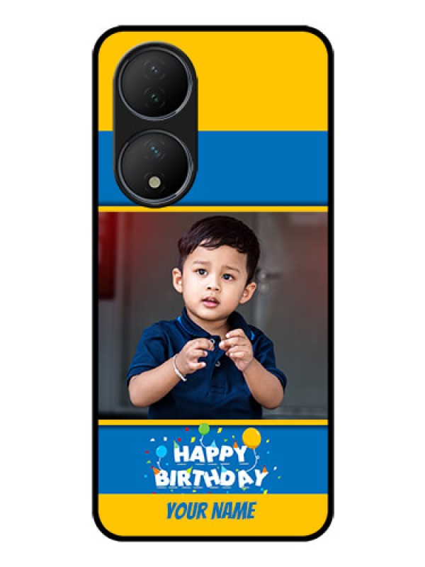 Custom Vivo Y100 A Custom Glass Mobile Case - Birthday Wishes Design