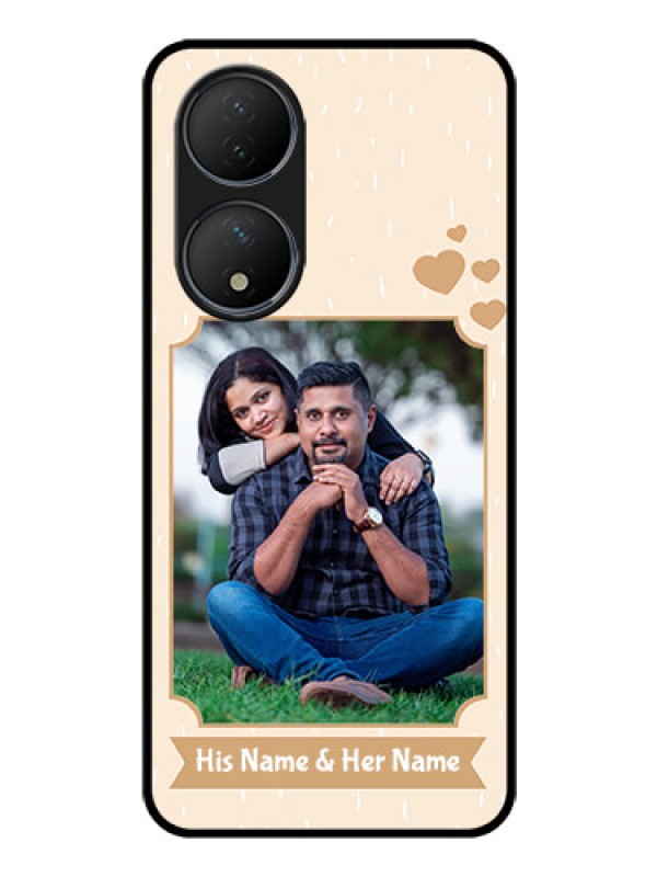 Custom Vivo Y100 A Custom Glass Phone Case - with confetti love design