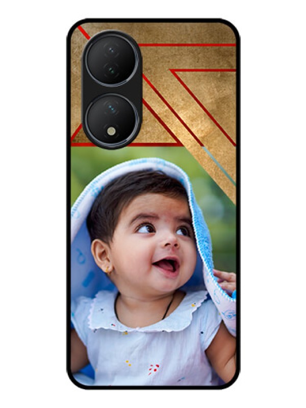 Custom Vivo Y100 A Personalized Glass Phone Case - Gradient Abstract Texture Design