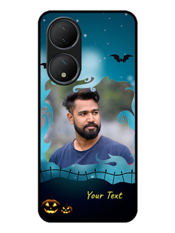 Custom Vivo Y100 A Custom Glass Phone Case - Halloween frame design