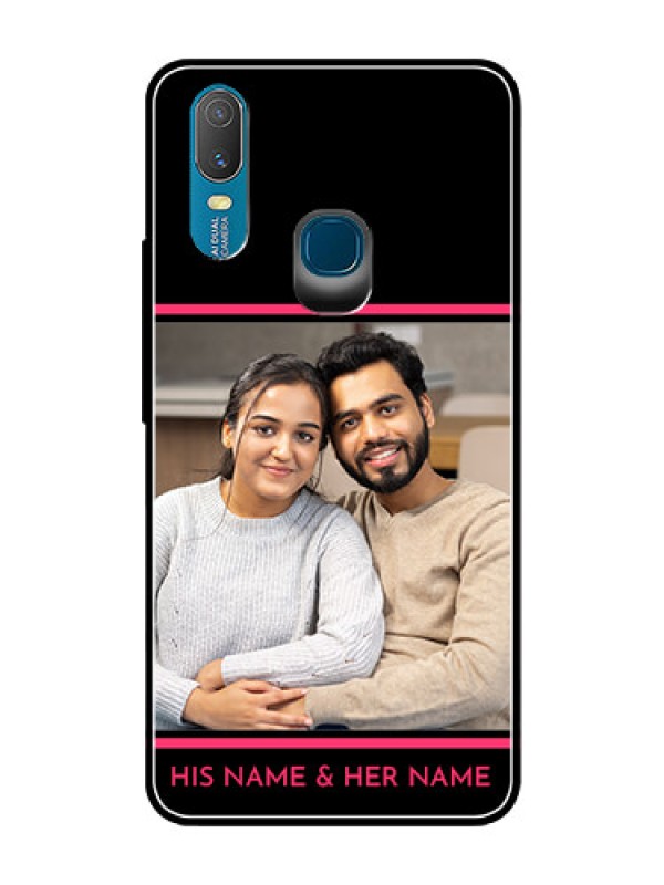 Custom Vivo Y11 (2019) Custom Glass Mobile Case  - with Add Text Design