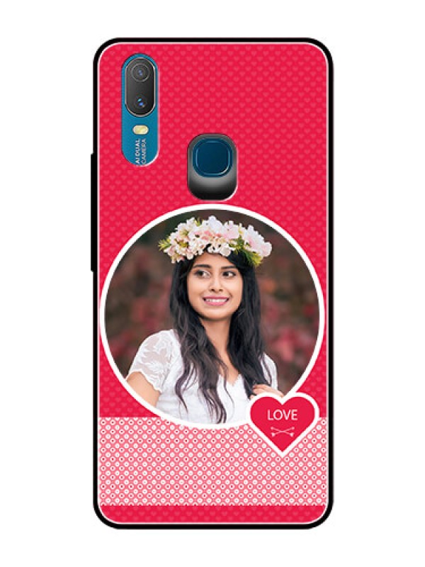 Custom Vivo Y11 (2019) Personalised Glass Phone Case  - Pink Pattern Design