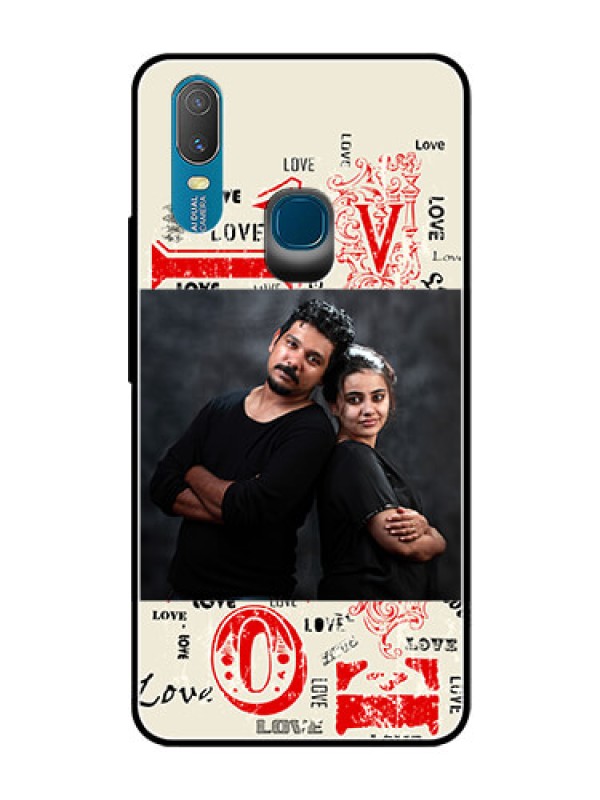 Custom Vivo Y11 (2019) Photo Printing on Glass Case  - Trendy Love Design Case