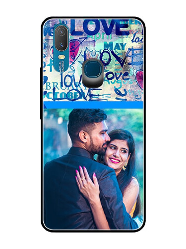 Custom Vivo Y11 (2019) Custom Glass Mobile Case  - Colorful Love Design