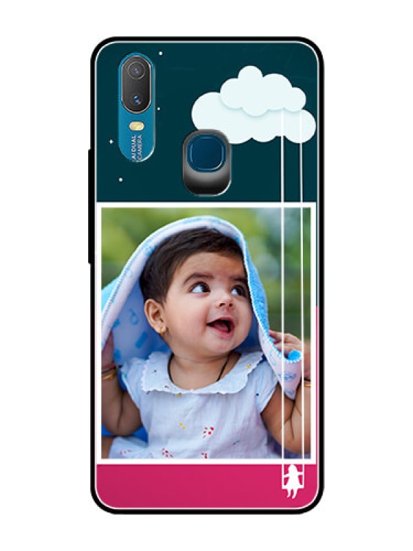 Custom Vivo Y11 (2019) Custom Glass Phone Case  - Cute Girl with Cloud Design