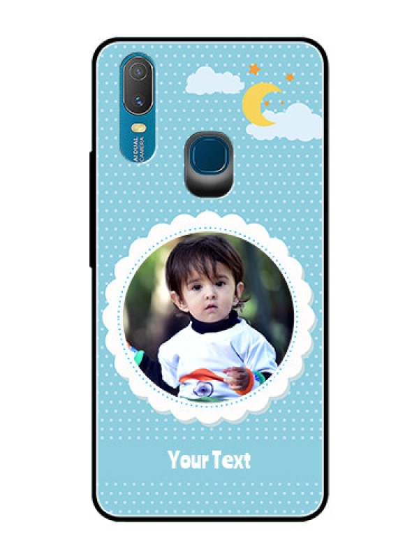 Custom Vivo Y11 (2019) Personalised Glass Phone Case  - Violet Pattern Design