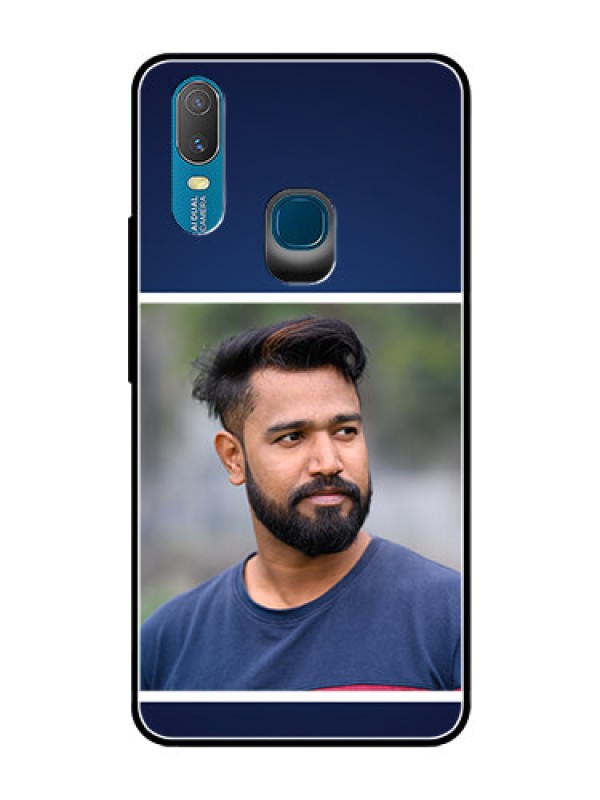 Custom Vivo Y11 (2019) Personalized Glass Phone Case  - Simple Royal Blue Design