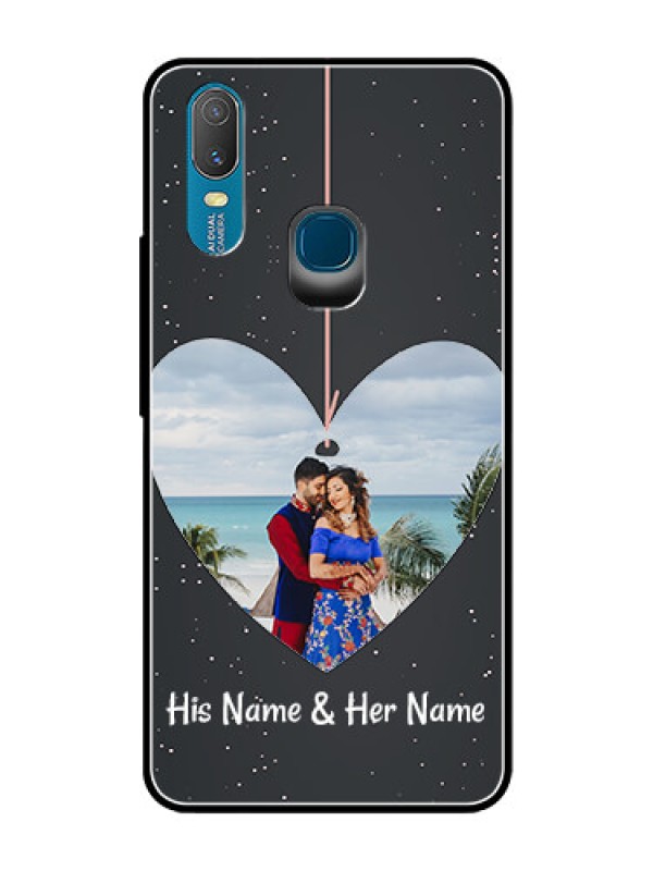 Custom Vivo Y11 (2019) Custom Glass Phone Case  - Hanging Heart Design