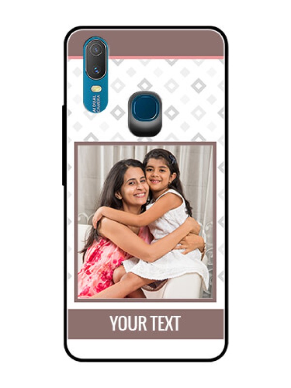 Custom Vivo Y11 (2019) Photo Printing on Glass Case  - Simple Diamond Design