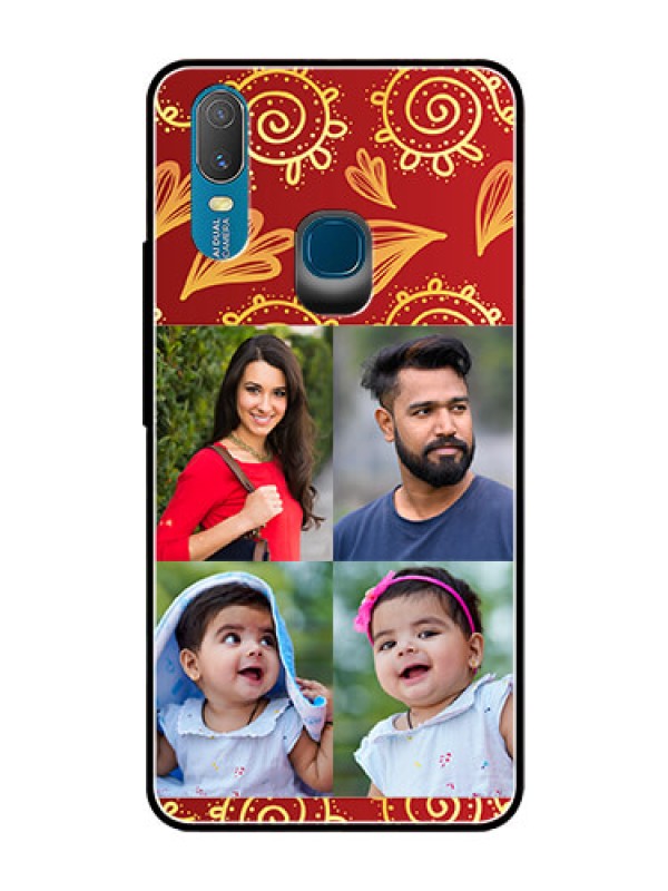 Custom Vivo Y11 (2019) Photo Printing on Glass Case  - 4 Image Traditional Design