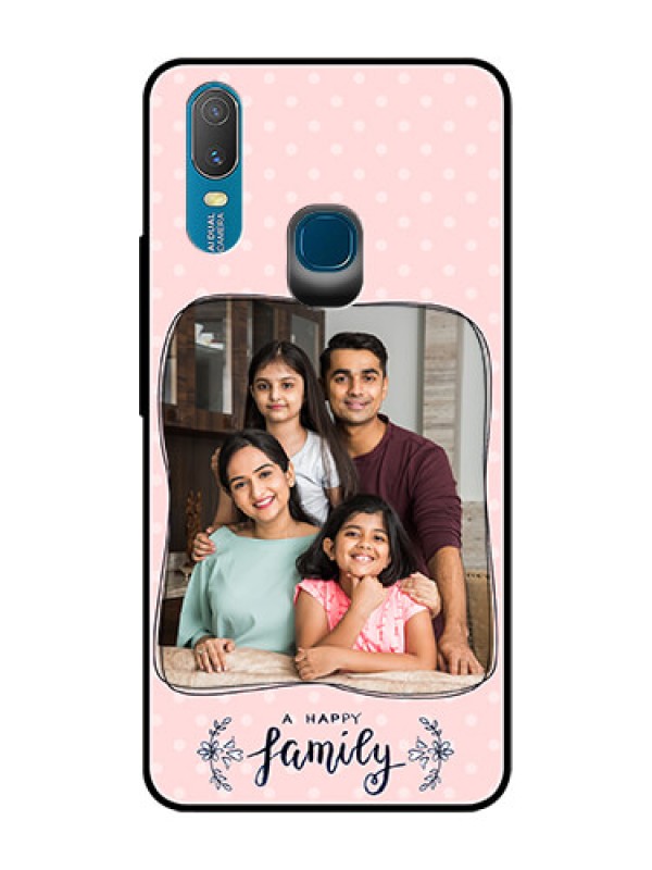 Custom Vivo Y11 (2019) Custom Glass Phone Case  - Family with Dots Design