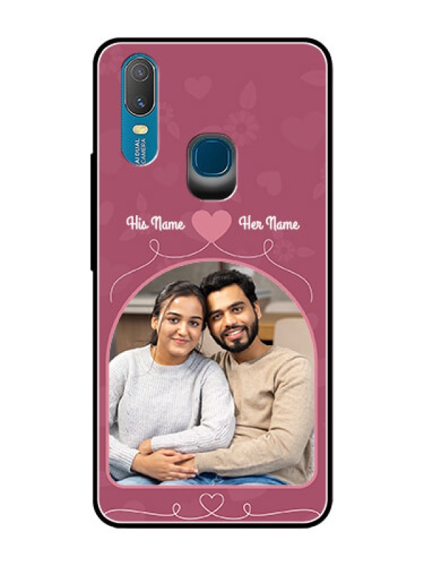 Custom Vivo Y11 (2019) Photo Printing on Glass Case  - Love Floral Design