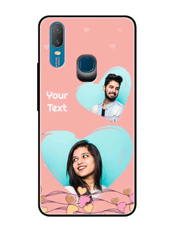 Custom Vivo Y11 (2019) Custom Glass Mobile Case  - Love Doodle Design