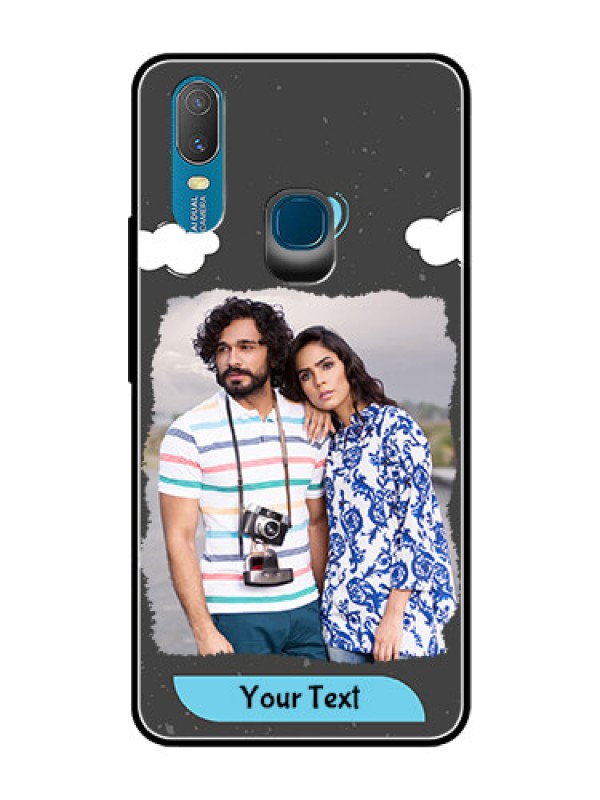 Custom Vivo Y11 (2019) Custom Glass Phone Case  - Splashes with love doodles Design