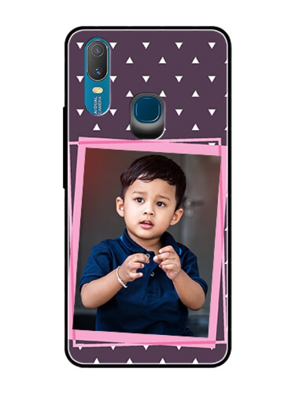 Custom Vivo Y11 (2019) Custom Glass Mobile Case  - Triangle Pattern Dotted Design