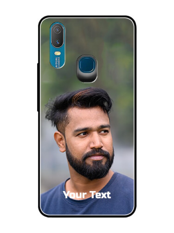 Custom Vivo Y11 (2019) Glass Mobile Cover: Photo with Text