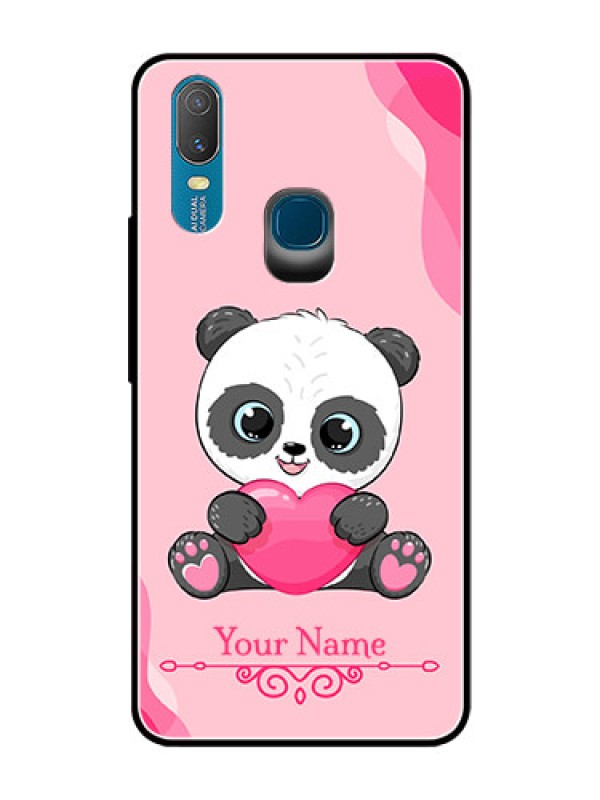 Custom Vivo Y11 (2019) Custom Glass Mobile Case - Cute Panda Design