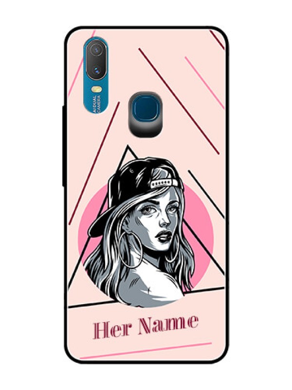 Custom Vivo Y11 (2019) Personalized Glass Phone Case - Rockstar Girl Design